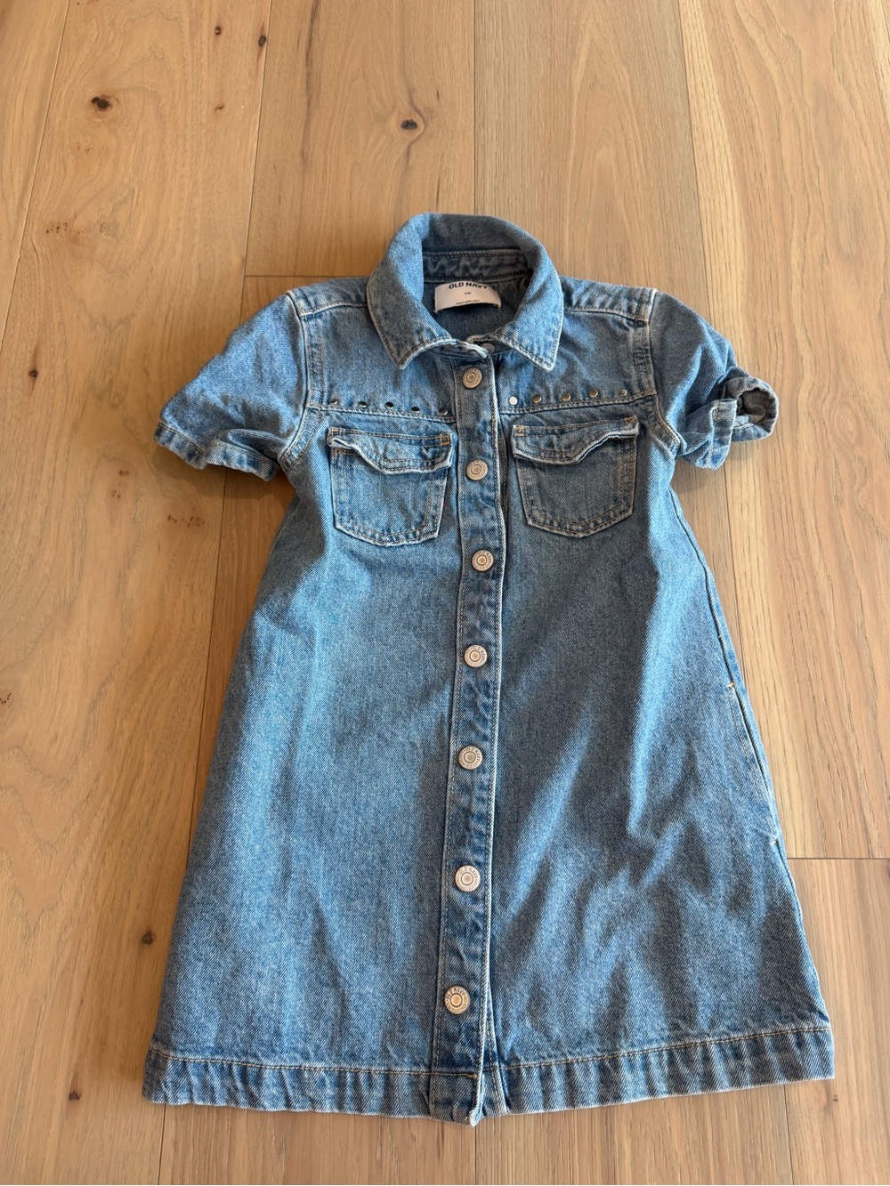 Old Navy Light Blue Denim Button-Front Girl's Dress Jacket